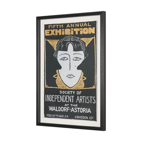 Ephemera Independent by The Vintage Collection Hand Embelished Text Frame Artwork Matted under Glass by Mercana at Eve Furniture
