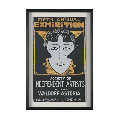 Ephemera Independent by The Vintage Collection Hand Embelished Text Frame Artwork Matted under Glass by Mercana at Eve Furniture