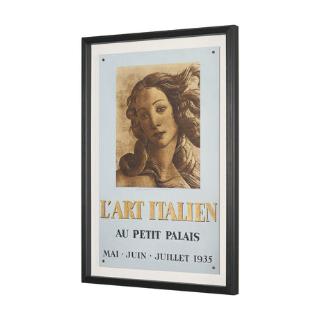 Ephemera L'Art by The Vintage Collection Hand Embelished Textured Framed Artwork Matted under Glass by Mercana at Eve Furniture