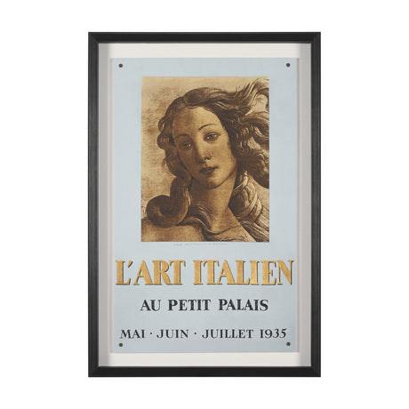 Ephemera L'Art by The Vintage Collection Hand Embelished Textured Framed Artwork Matted under Glass by Mercana at Eve Furniture