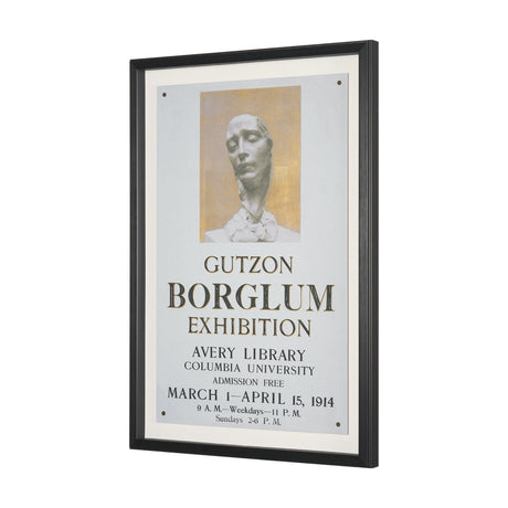 Ephemera Sculpture by The Vintage Collection Hand Embelished Text Framed Artwork Matted under Glass by Mercana at Eve Furniture
