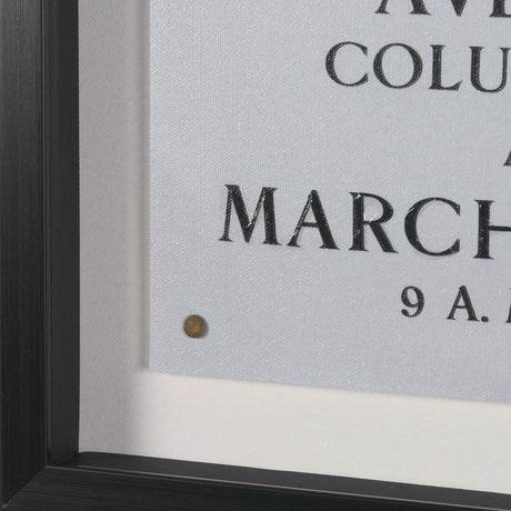 Ephemera Sculpture by The Vintage Collection Hand Embelished Text Framed Artwork Matted under Glass by Mercana at Eve Furniture