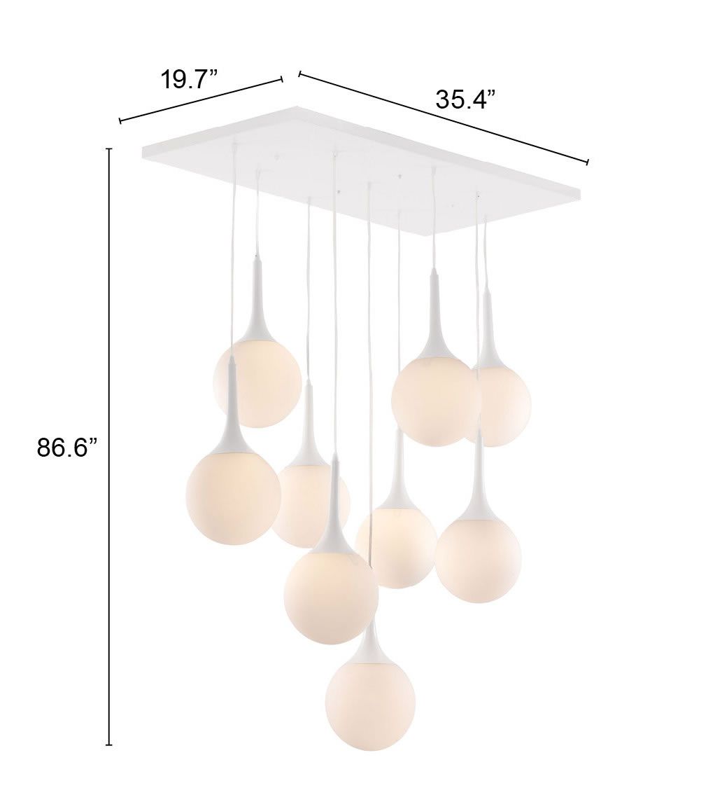 Epsilon Ceiling Lamp White by Zuomod at Eve Furniture