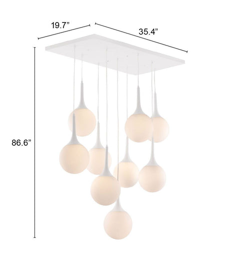 Epsilon Ceiling Lamp White by Zuomod at Eve Furniture
