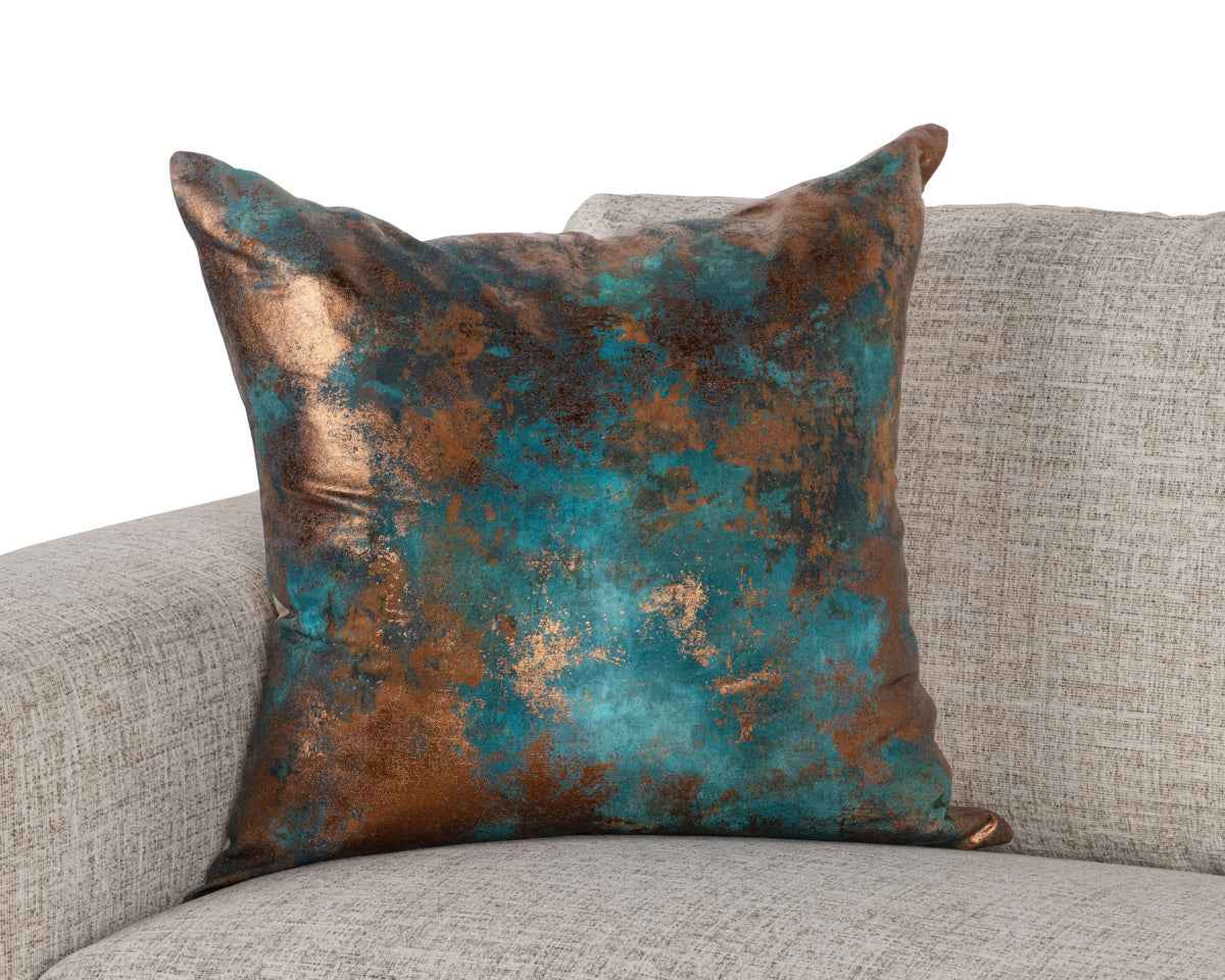 EQ Onara Teal/Antique Bronze 22x22 Throw Pillow (Set of 2) by Classic Home at Eve Furniture
