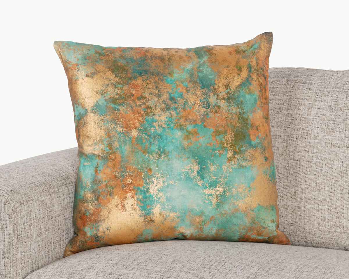 EQ Onara Turquoise Copper 22x22 Throw Pillow (Set of 2) by Classic Home at Eve Furniture