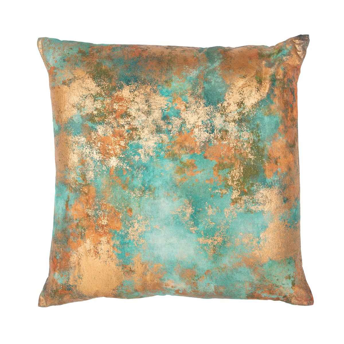 EQ Onara Turquoise Copper 22x22 Throw Pillow (Set of 2) by Classic Home at Eve Furniture