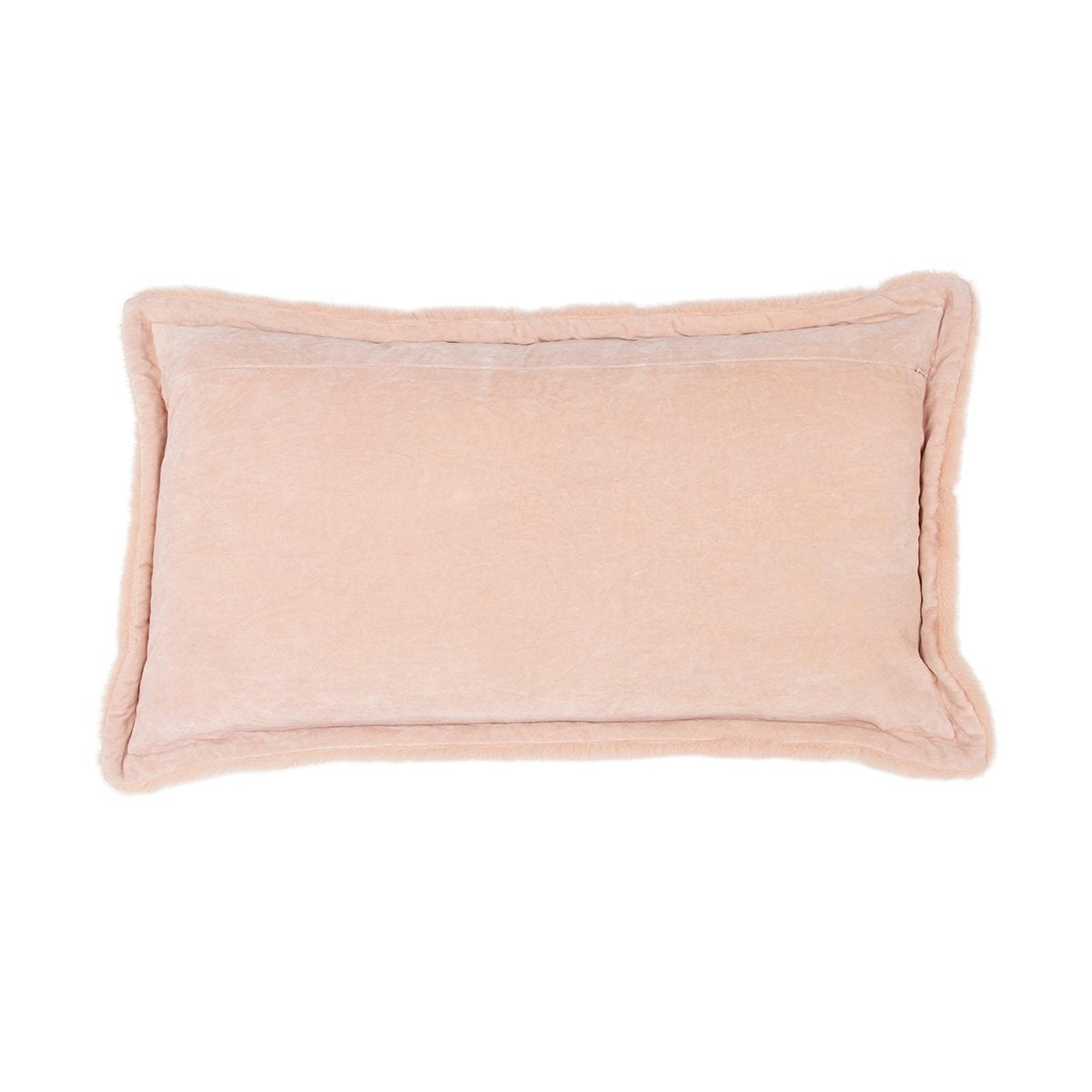 EQ Taiga Peach Faux Fur Multiple Sizes Throw Pillow (Set of 2) by Classic Home at Eve Furniture
