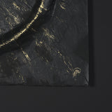 Equal Quadrants Black by Studio M a handmade Original Framed 3D Textured Artwork under Glass by Mercana at Eve Furniture