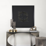 Equal Quadrants Black by Studio M a handmade Original Framed 3D Textured Artwork under Glass by Mercana at Eve Furniture