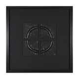 Equal Quadrants Black by Studio M a handmade Original Framed 3D Textured Artwork under Glass by Mercana at Eve Furniture