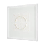 Equal Quadrants White by Studio M a handmade Original Framed 3D Textured Artwork under Glass by Mercana at Eve Furniture