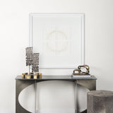 Equal Quadrants White by Studio M a handmade Original Framed 3D Textured Artwork under Glass by Mercana at Eve Furniture
