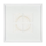 Equal Quadrants White by Studio M a handmade Original Framed 3D Textured Artwork under Glass by Mercana at Eve Furniture