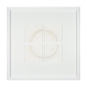 Equal Quadrants White by Studio M a handmade Original Framed 3D Textured Artwork under Glass by Mercana at Eve Furniture