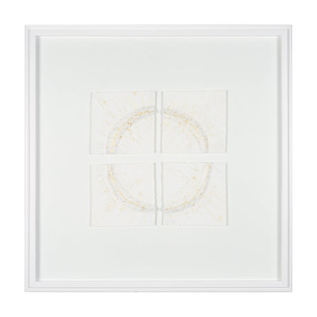 Equal Quadrants White by Studio M a handmade Original Framed 3D Textured Artwork under Glass by Mercana at Eve Furniture