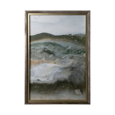 Equatorial Drift II by Mercana Studio Hand Embellished Textured Framed Art Print Matted under Glass by Mercana at Eve Furniture