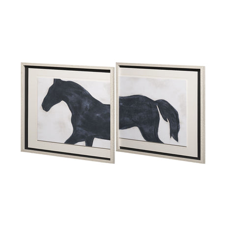 Equestrian Beauties-Halt by Kristine Hegre a Framed Art Print Matted under Glass by Mercana at Eve Furniture