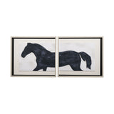 Equestrian Beauties-Halt by Kristine Hegre a Framed Art Print Matted under Glass by Mercana at Eve Furniture