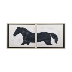 Equestrian Beauties-Halt by Kristine Hegre a Framed Art Print Matted under Glass by Mercana at Eve Furniture