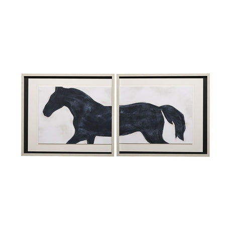 Equestrian Beauties-Halt by Kristine Hegre a Framed Art Print Matted under Glass by Mercana at Eve Furniture
