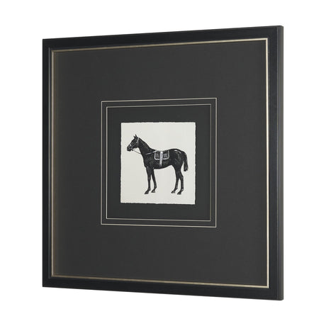 Equestrian Etching I by Mercana Studio Hand-Embellished Textured Framed Artwork Matted under Glass by Mercana at Eve Furniture