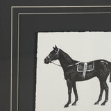 Equestrian Etching I by Mercana Studio Hand-Embellished Textured Framed Artwork Matted under Glass by Mercana at Eve Furniture