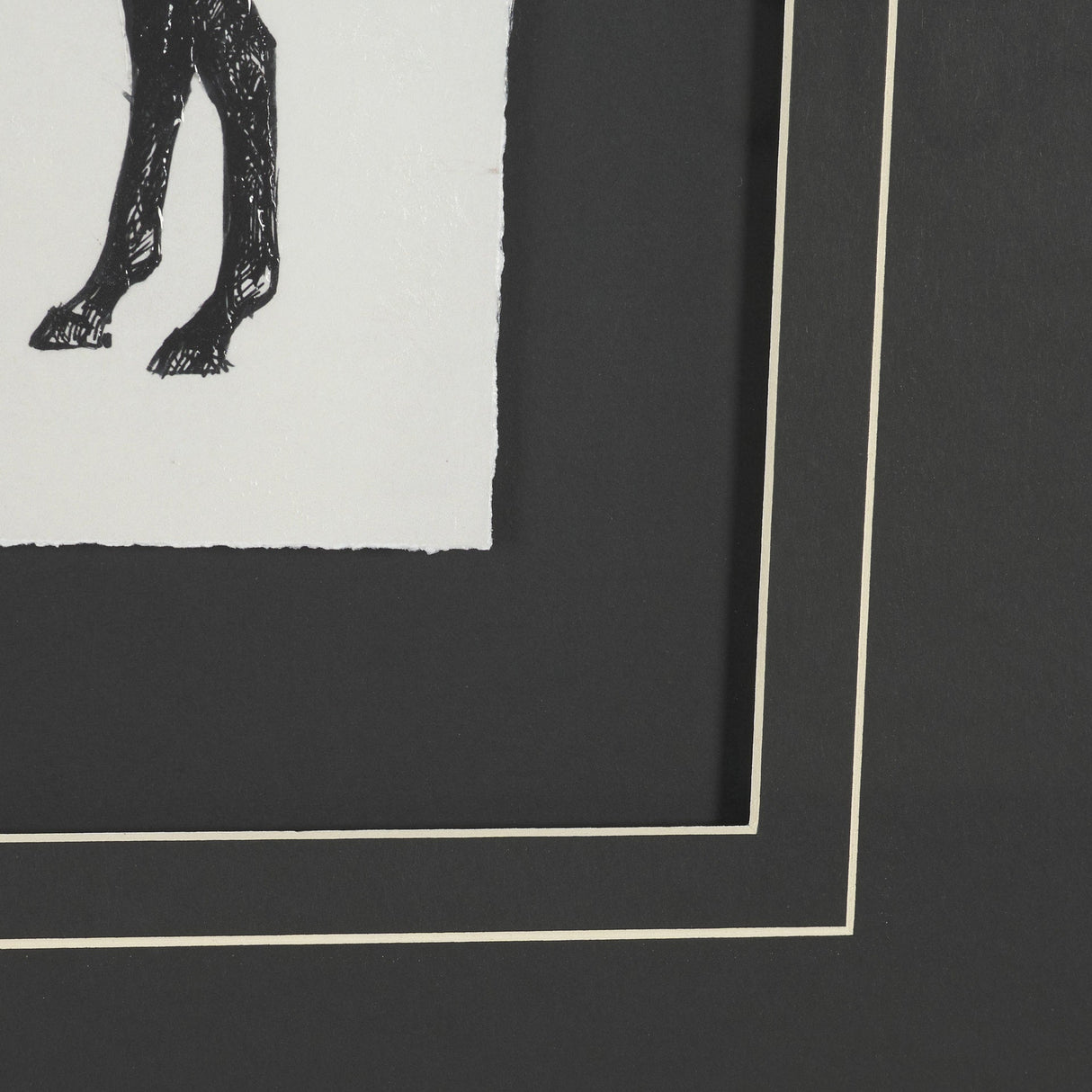 Equestrian Etching I by Mercana Studio Hand-Embellished Textured Framed Artwork Matted under Glass by Mercana at Eve Furniture