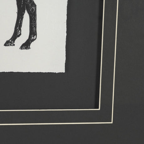 Equestrian Etching I by Mercana Studio Hand-Embellished Textured Framed Artwork Matted under Glass by Mercana at Eve Furniture