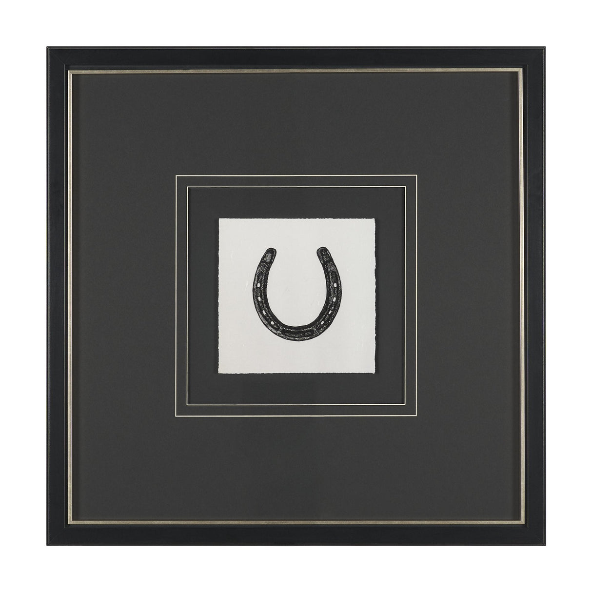 Equestrian Etching III by Mercana Studio Hand-Embellished Textured Framed Artwork Matted under Glass by Mercana at Eve Furniture