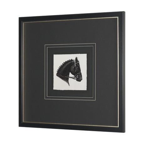 Equestrian Etching IV by Mercana Studio Hand-Embellished Textured Framed Artwork Matted under Glass by Mercana at Eve Furniture