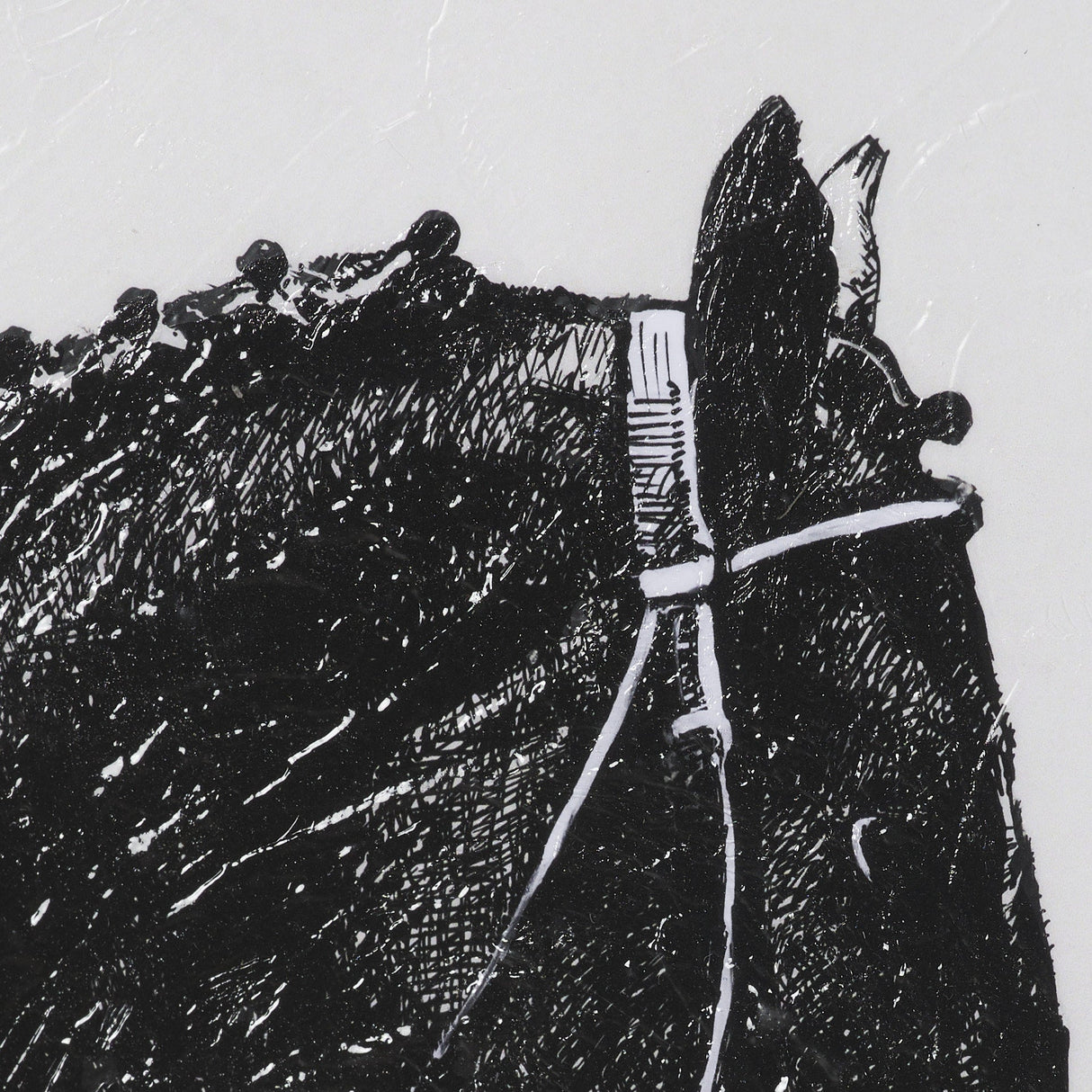 Equestrian Etching IV by Mercana Studio Hand-Embellished Textured Framed Artwork Matted under Glass by Mercana at Eve Furniture