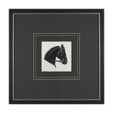 Equestrian Etching IV by Mercana Studio Hand-Embellished Textured Framed Artwork Matted under Glass by Mercana at Eve Furniture