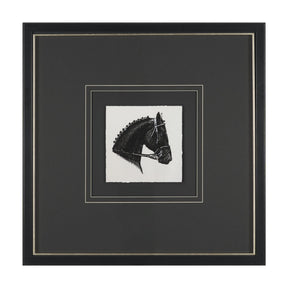 Equestrian Etching IV by Mercana Studio Hand-Embellished Textured Framed Artwork Matted under Glass by Mercana at Eve Furniture