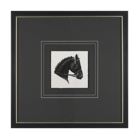 Equestrian Etching IV by Mercana Studio Hand-Embellished Textured Framed Artwork Matted under Glass by Mercana at Eve Furniture