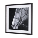 Equestrian Portrait by Mercana Studio Hand Embellished Textured Framed Photo Art Print Matted under by Mercana at Eve Furniture