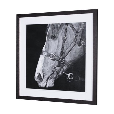 Equestrian Portrait by Mercana Studio Hand Embellished Textured Framed Photo Art Print Matted under by Mercana at Eve Furniture