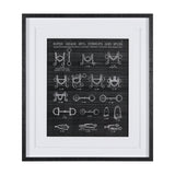 Equestrian Riding I BW by Mercana Studio Hand Embellished Framed Art Print Matted under Glass by Mercana at Eve Furniture