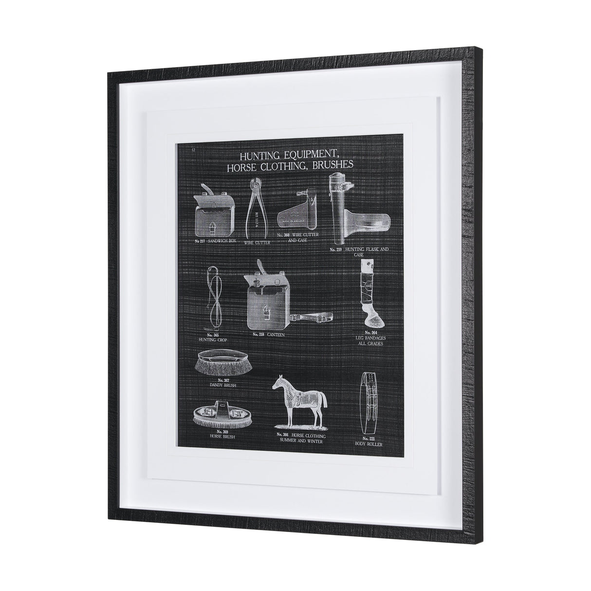 Equestrian Riding IV BW Horse by Mercana Studio Hand Embellished Framed Art Print Matted under Glass by Mercana at Eve Furniture