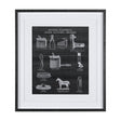 Equestrian Riding IV BW Horse by Mercana Studio Hand Embellished Framed Art Print Matted under Glass by Mercana at Eve Furniture