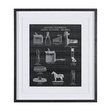 Equestrian Riding IV BW Horse by Mercana Studio Hand Embellished Framed Art Print Matted under Glass by Mercana at Eve Furniture