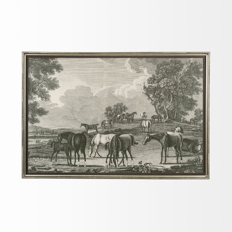 Equestrian Scenes I by Vision Studio a Hand Embellished Textured Framed Art Print Matted under Glass by Mercana at Eve Furniture