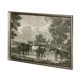 Equestrian Scenes I by Vision Studio a Hand Embellished Textured Framed Art Print Matted under Glass by Mercana at Eve Furniture