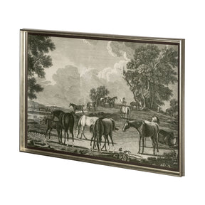 Equestrian Scenes I by Vision Studio a Hand Embellished Textured Framed Art Print Matted under Glass by Mercana at Eve Furniture
