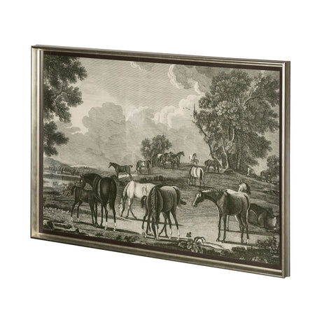 Equestrian Scenes I by Vision Studio a Hand Embellished Textured Framed Art Print Matted under Glass by Mercana at Eve Furniture