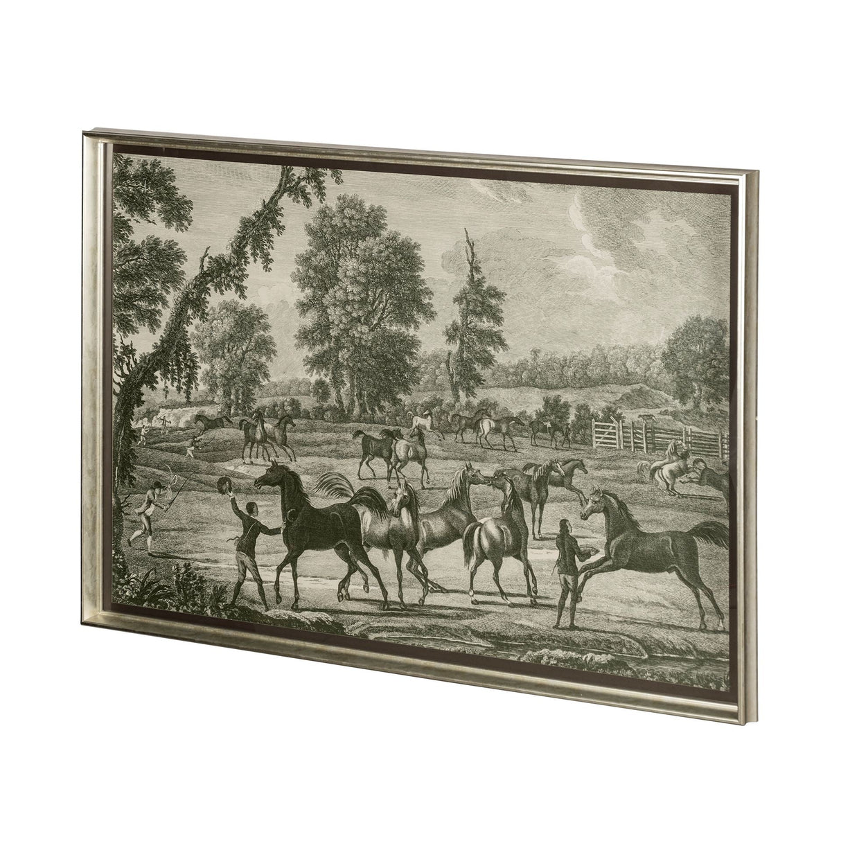 Equestrian Scenes III by Vision Studio Hand Embellished Textured Framed Art Print Matted under Glass by Mercana at Eve Furniture