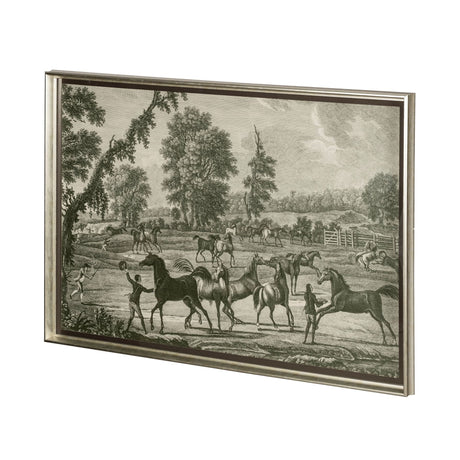 Equestrian Scenes III by Vision Studio Hand Embellished Textured Framed Art Print Matted under Glass by Mercana at Eve Furniture