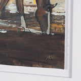 Equine Echoes I by Mercana Studio Hand Embelished Textured Framed Artwork Matted under Glass by Mercana at Eve Furniture
