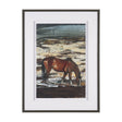 Equine Echoes I by Mercana Studio Hand Embelished Textured Framed Artwork Matted under Glass by Mercana at Eve Furniture