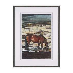 Equine Echoes I by Mercana Studio Hand Embelished Textured Framed Artwork Matted under Glass by Mercana at Eve Furniture